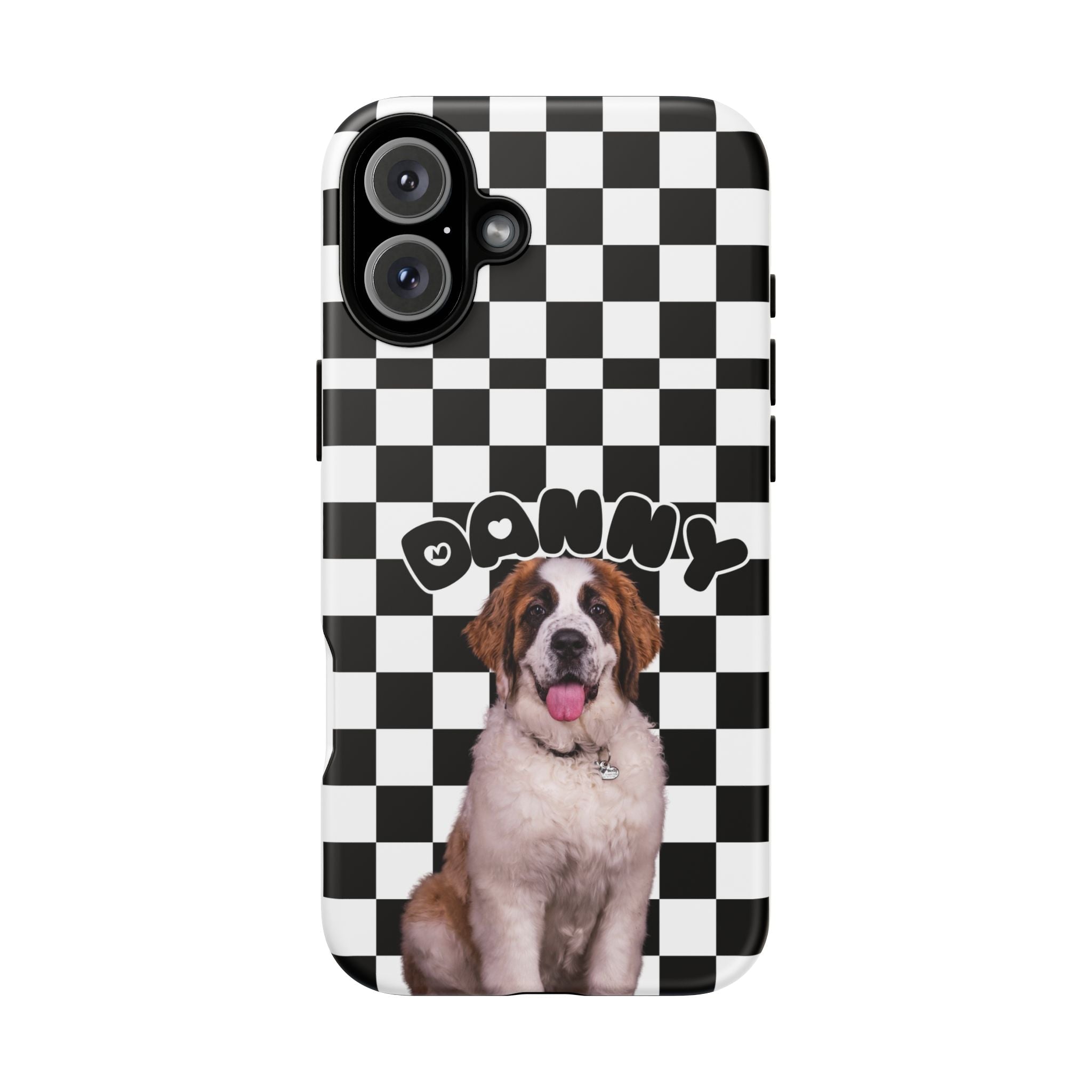 Personalised Pet Portrait Phone Case | Custom Tough Case with Name