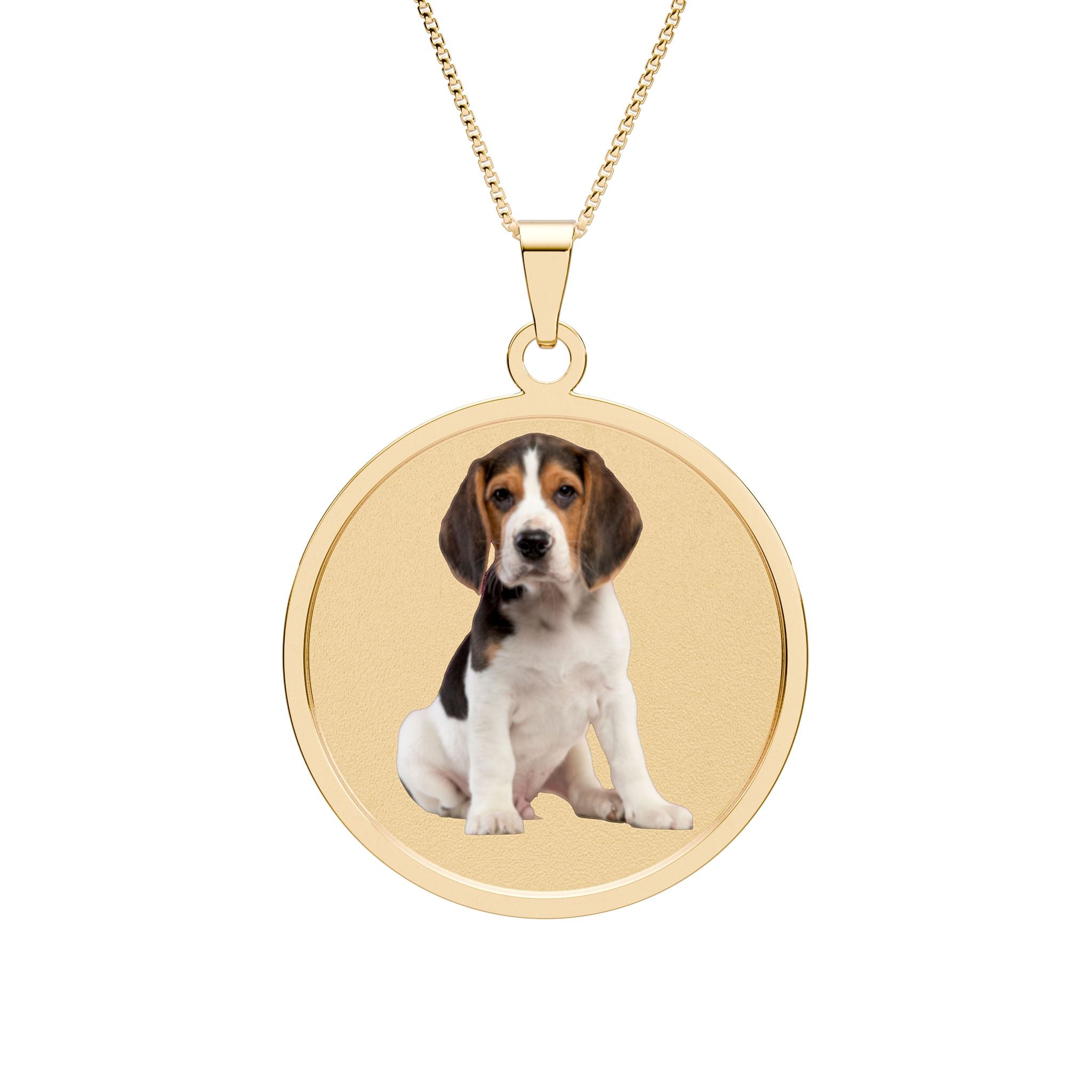 Round Photo Pet Pendant — Personalized Dog Memory Necklace