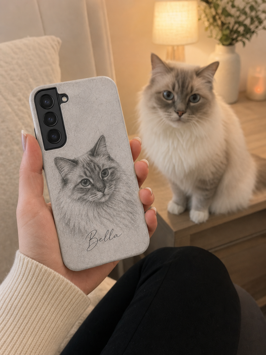 Eco-Friendly Phone Case — Personalized French Bulldog Portrait (Biodegradable)