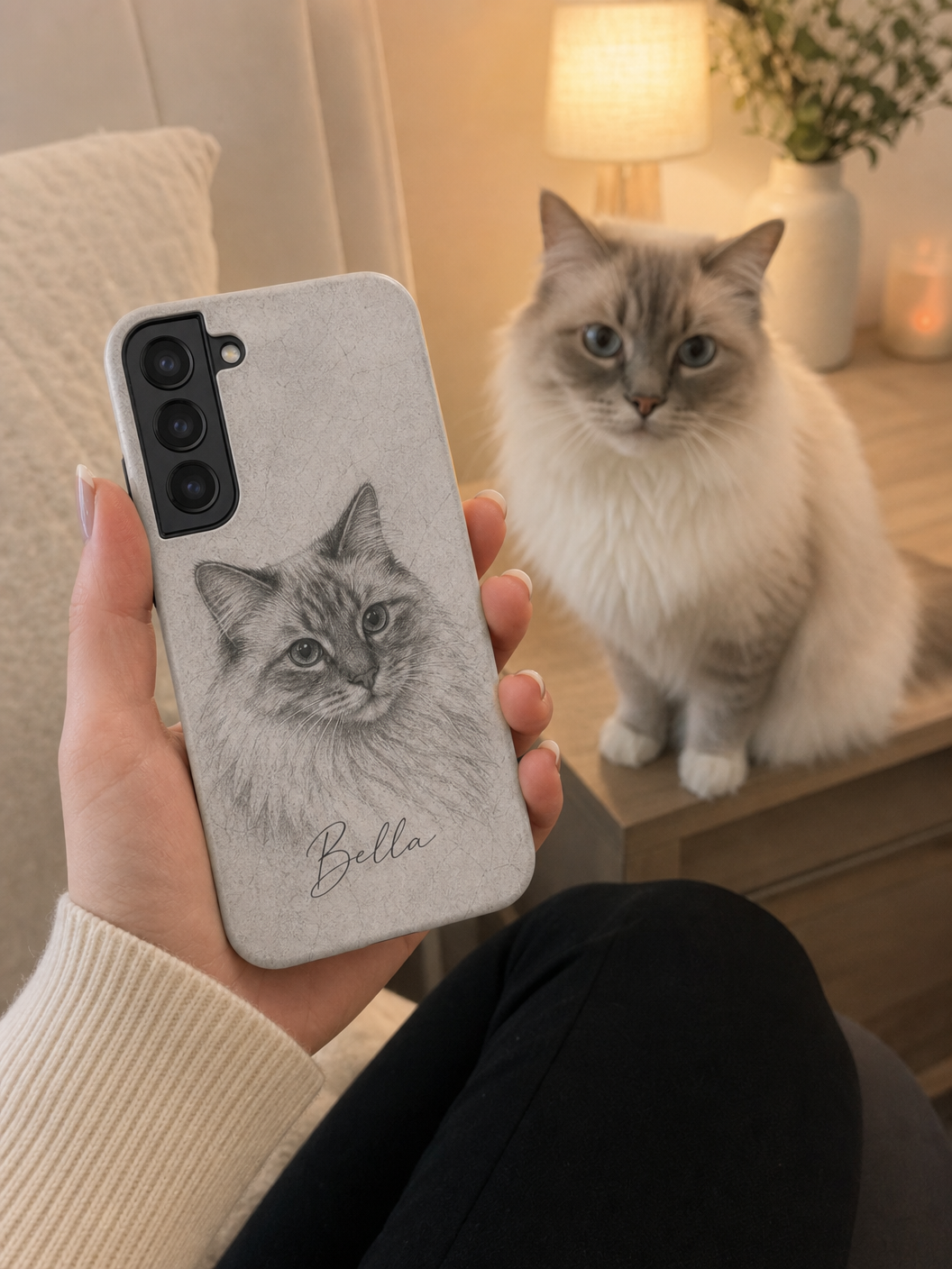 Eco-Friendly Phone Case — Personalized French Bulldog Portrait (Biodegradable)