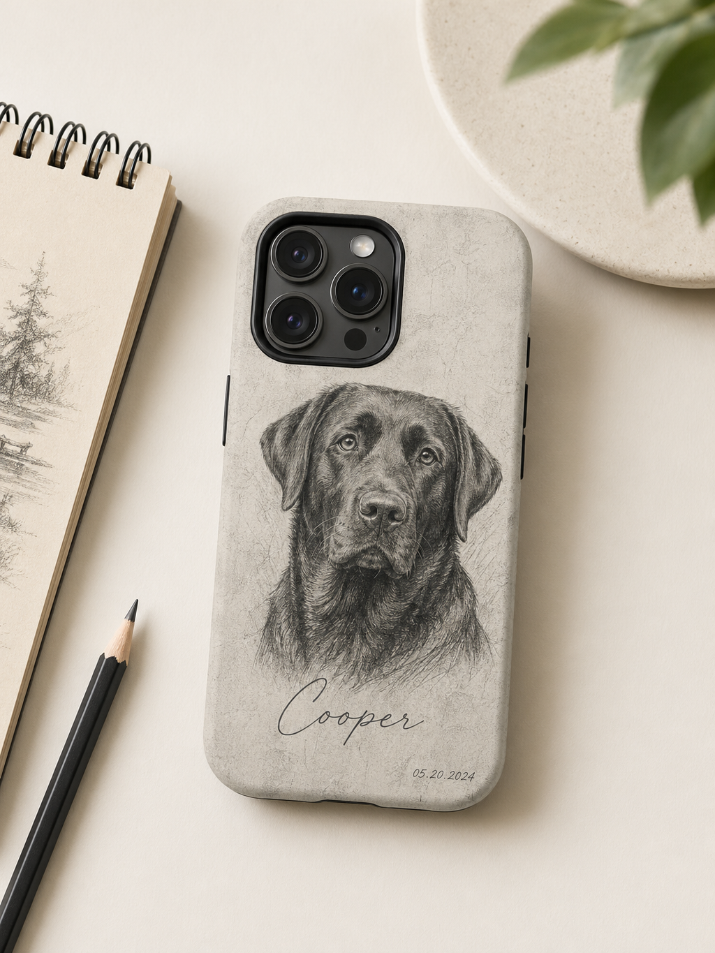 Eco-Friendly Phone Case — Personalized French Bulldog Portrait (Biodegradable)