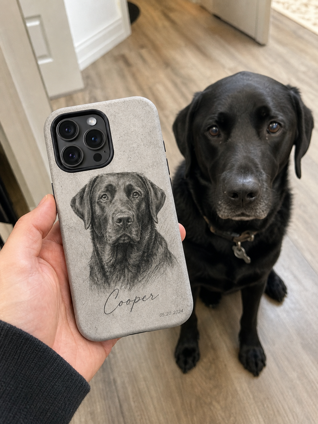 Eco-Friendly Phone Case — Personalized French Bulldog Portrait (Biodegradable)