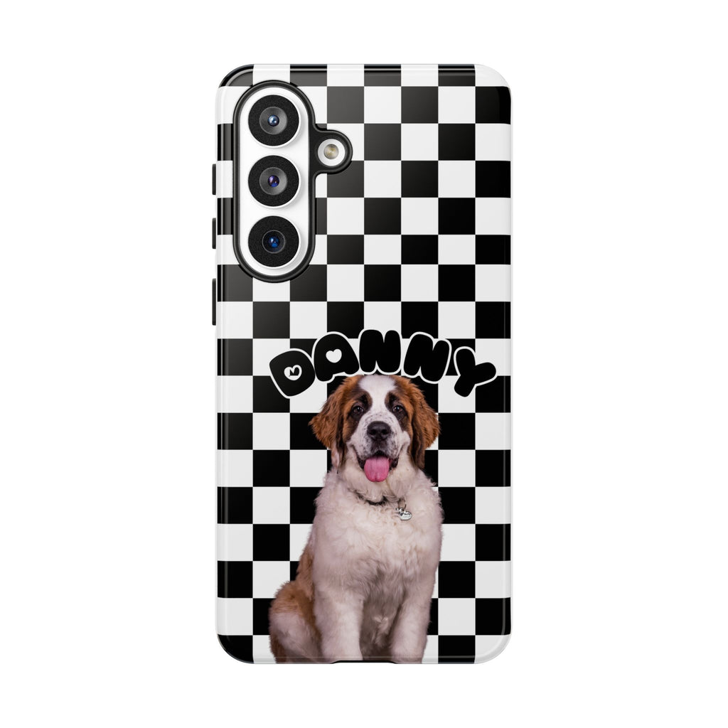 Personalised Pet Portrait Phone Case | Custom Tough Case with Name