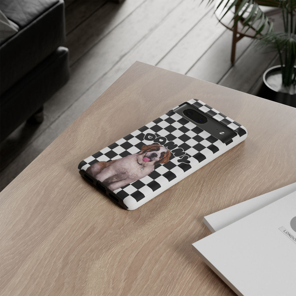 Personalised Pet Portrait Phone Case | Custom Tough Case with Name