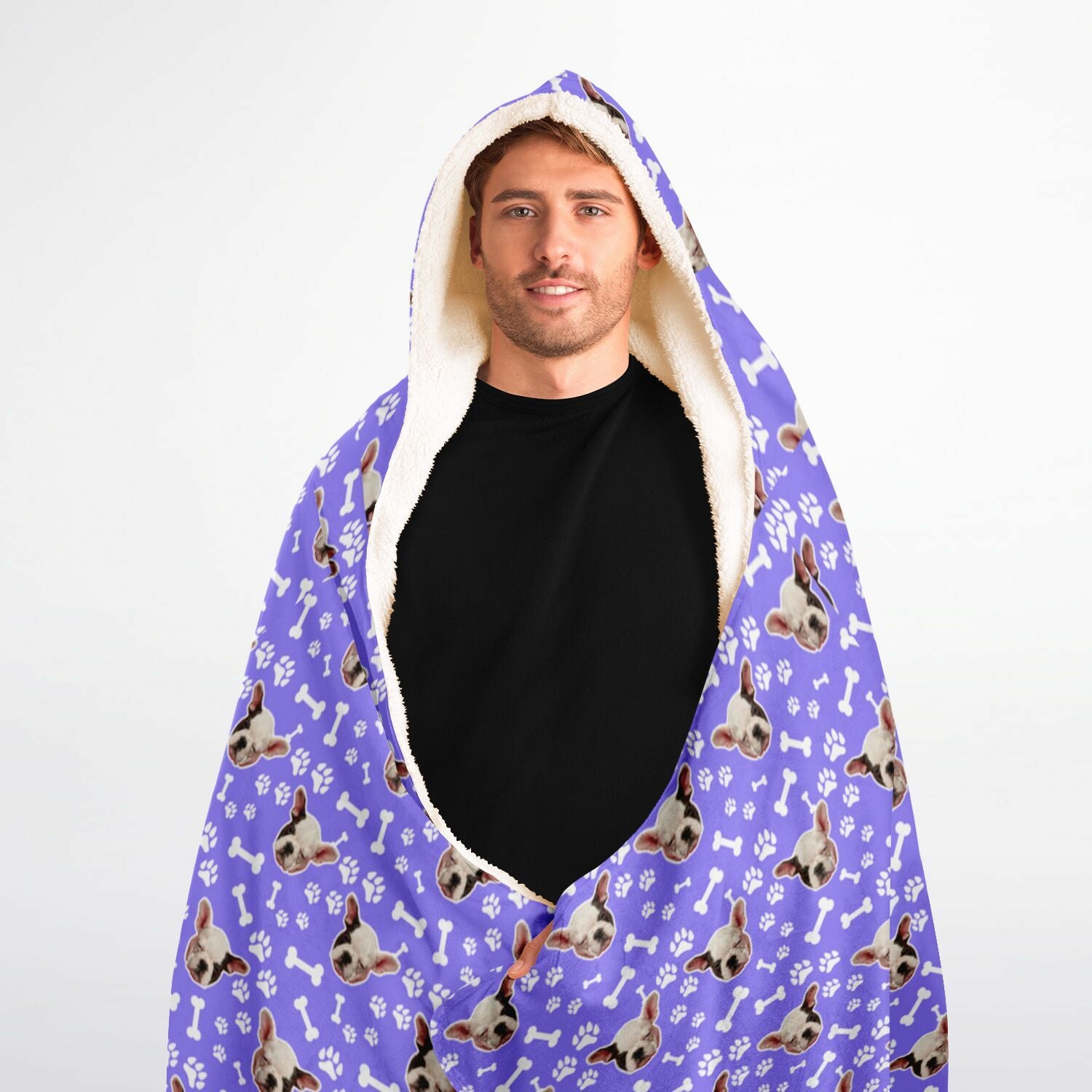 Custom Pet Micro Fleece Hooded Blanket