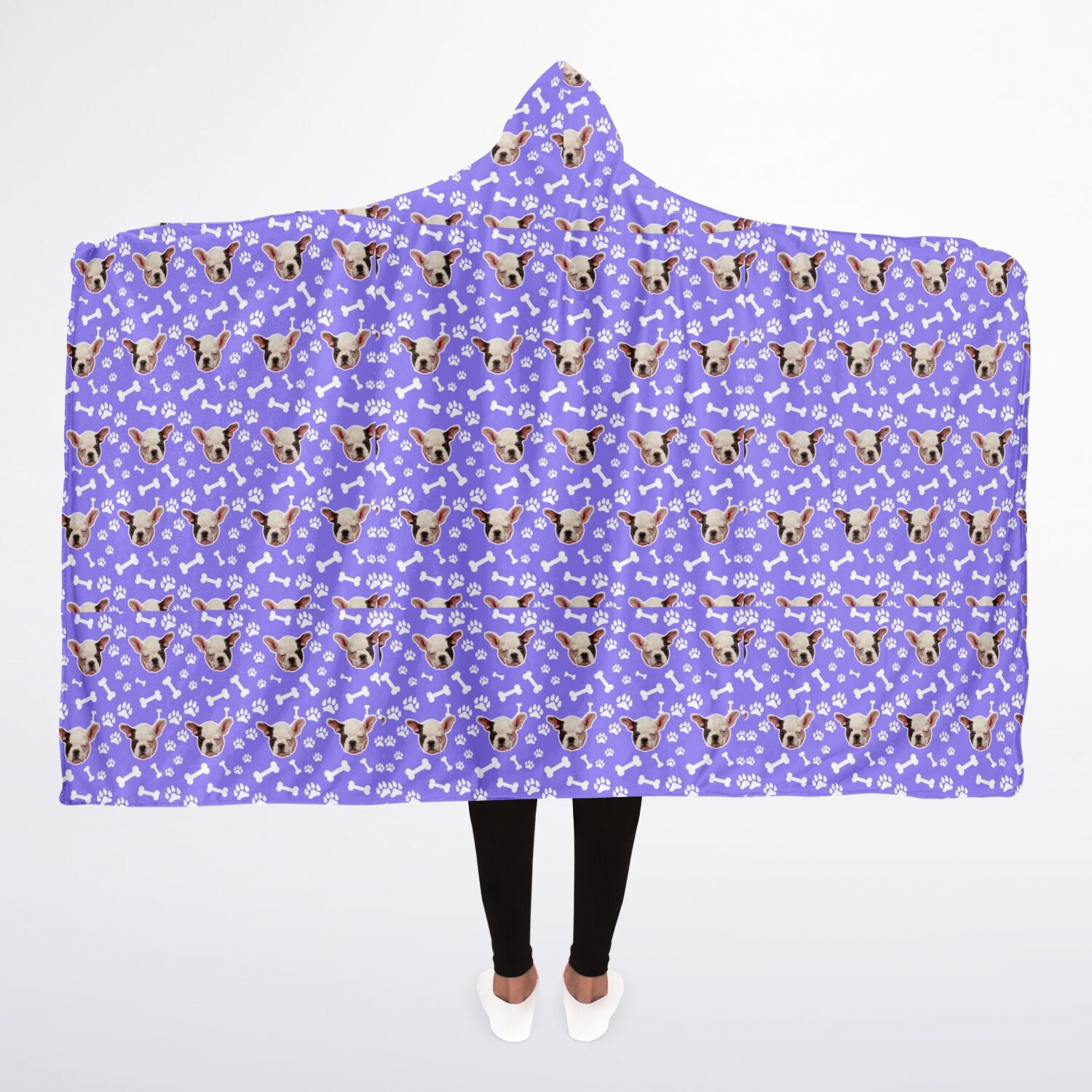 Custom Pet Micro Fleece Hooded Blanket