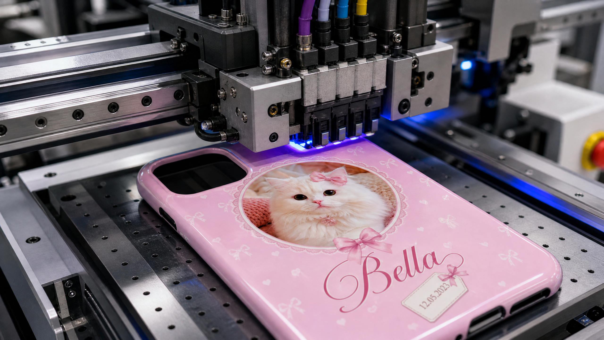 Personalised Pet Photo Phone Case – Coquette Pink Design