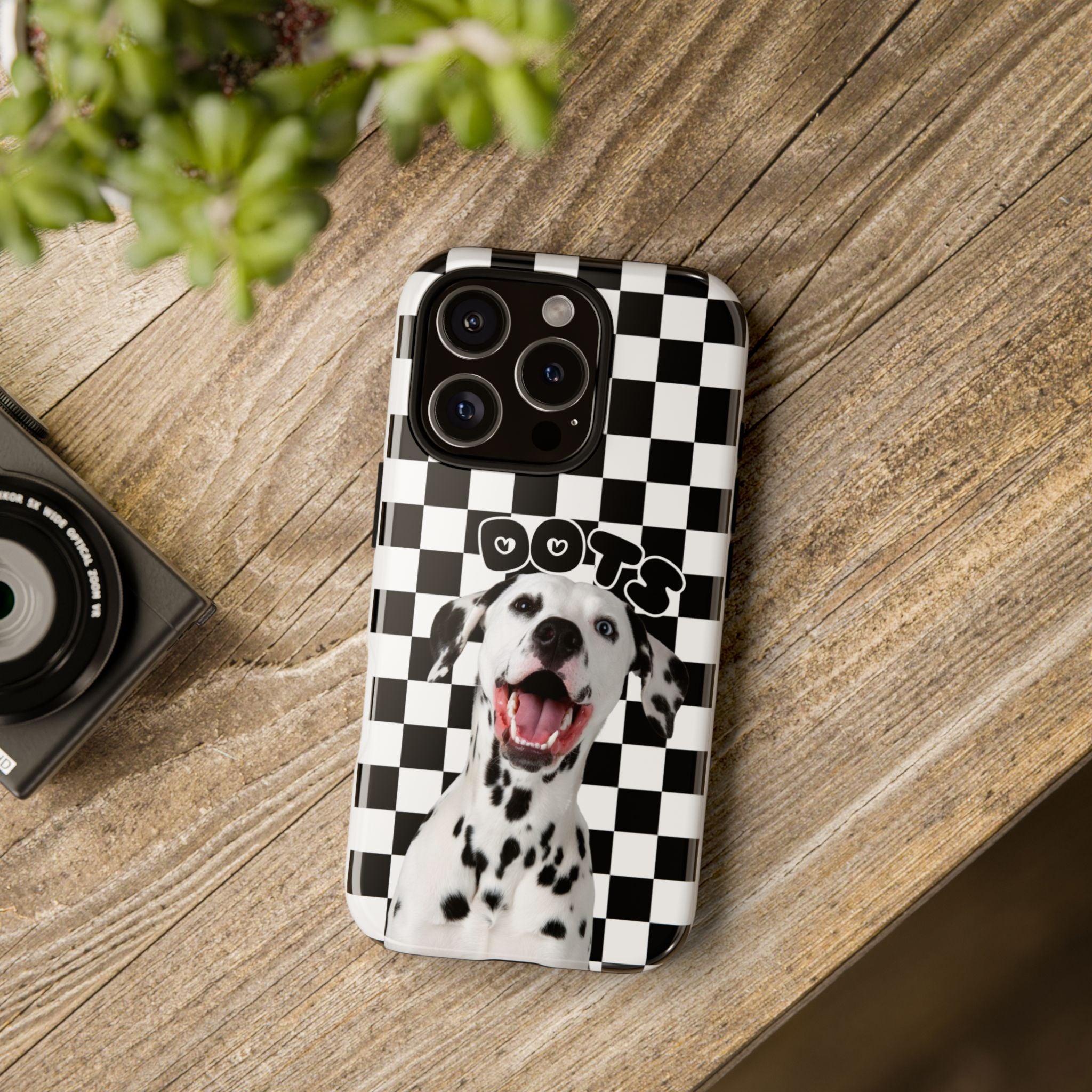 Personalised Pet Portrait Phone Case | Custom Tough Case with Name