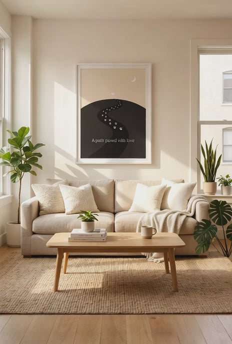 Paw Prints Glow in the Dark – Classic Framed Print