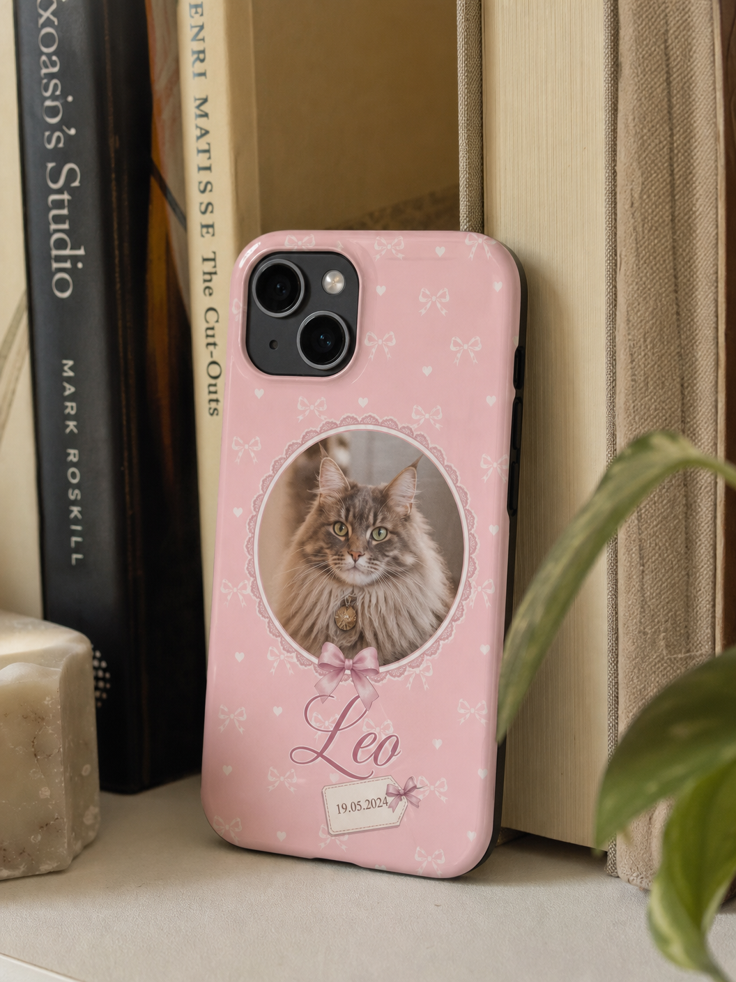 Personalised Pet Photo Phone Case – Coquette Pink Design