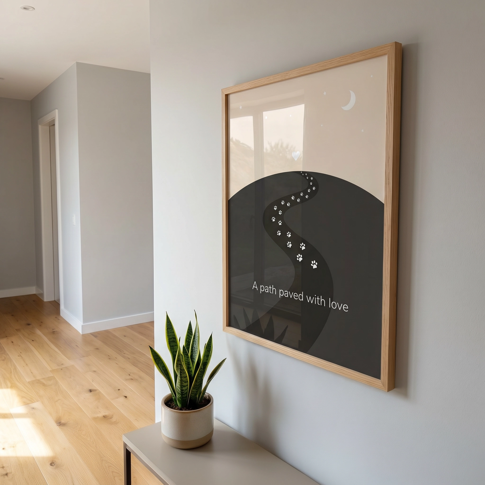 Paw Prints Glow in the Dark – Classic Framed Print