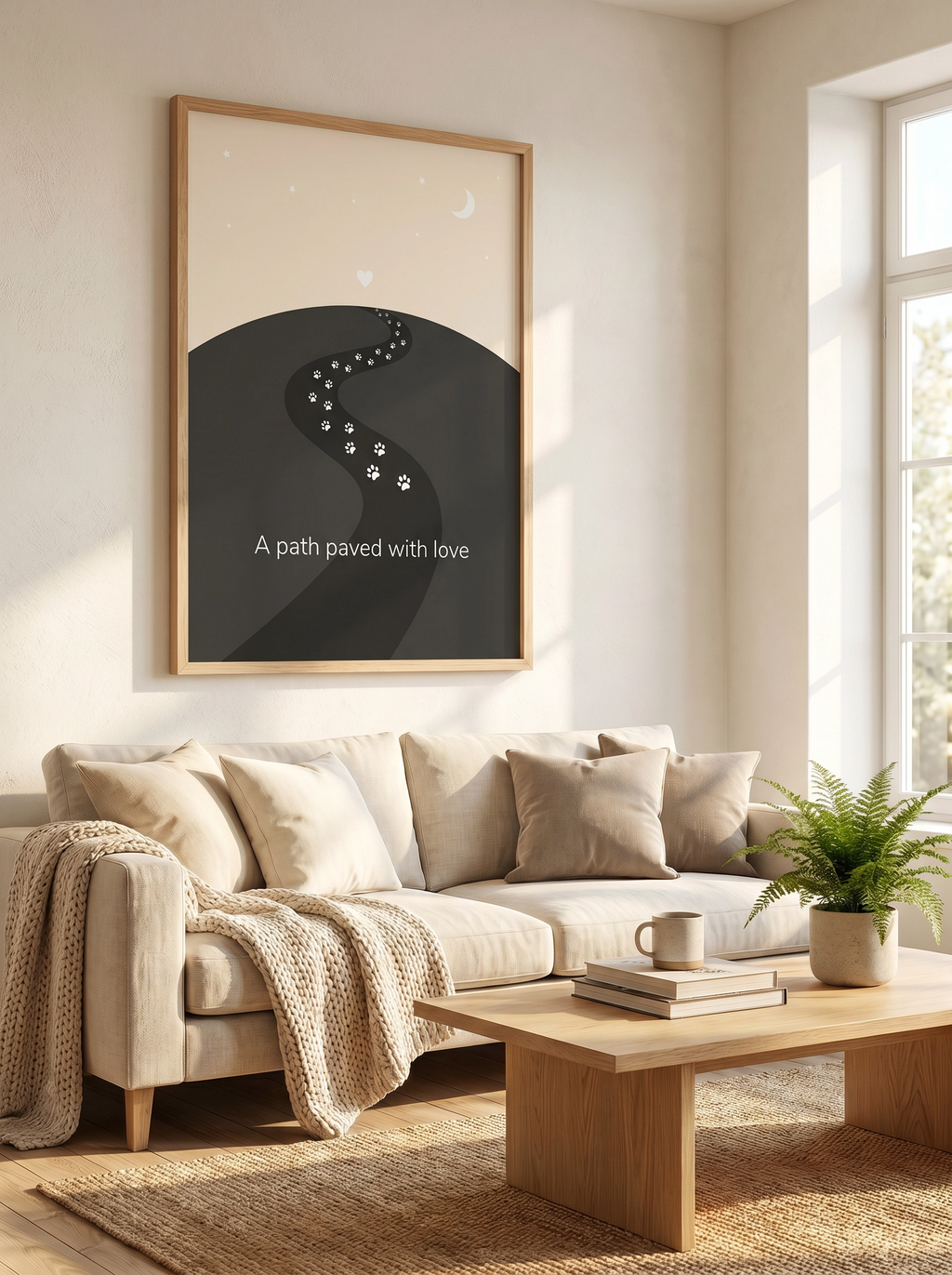 Paw Prints Glow in the Dark – Classic Framed Print