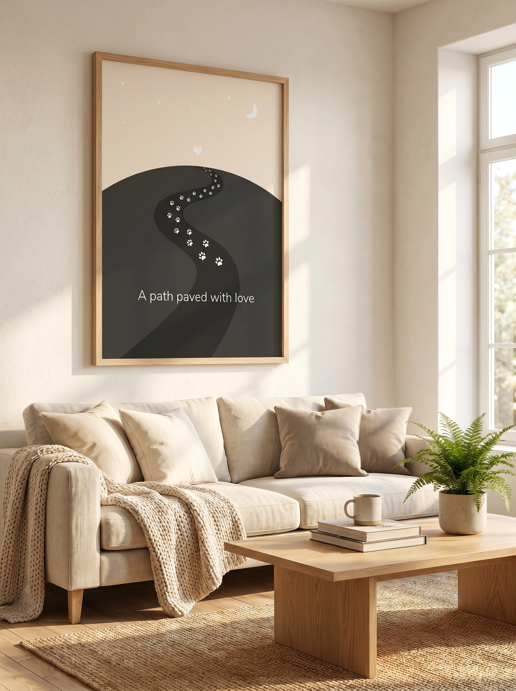 Paw Prints Glow in the Dark – Classic Framed Print